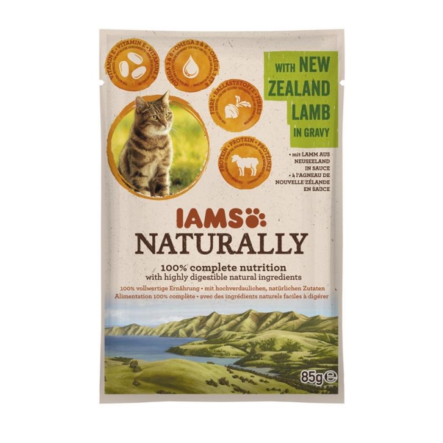 IAMS Naturally Adult Nassfutter PB 85g Neuseelandlamm  in Sauce