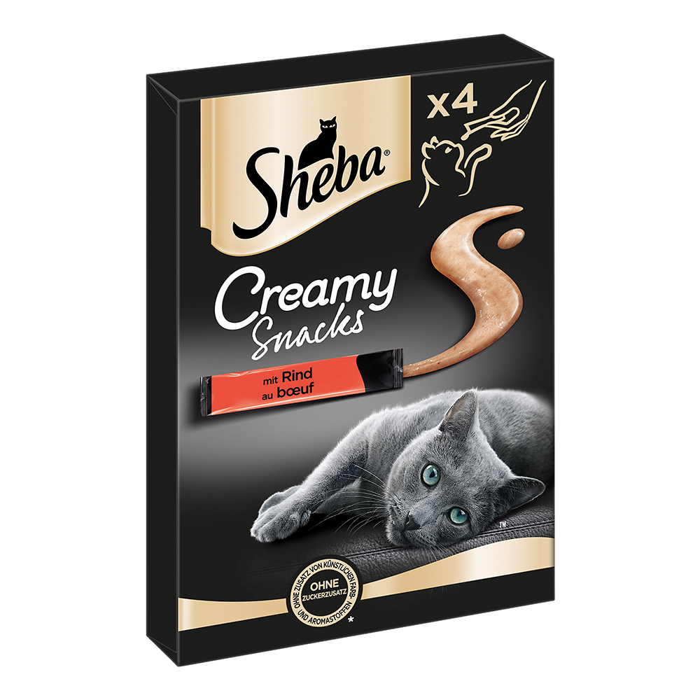 Sheba Creamy Snacks mit Rind 4x12g