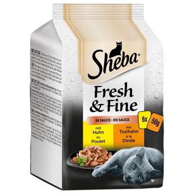 Sheba Fresh&Fine mit Huhn, mit Truthahn 6x50g