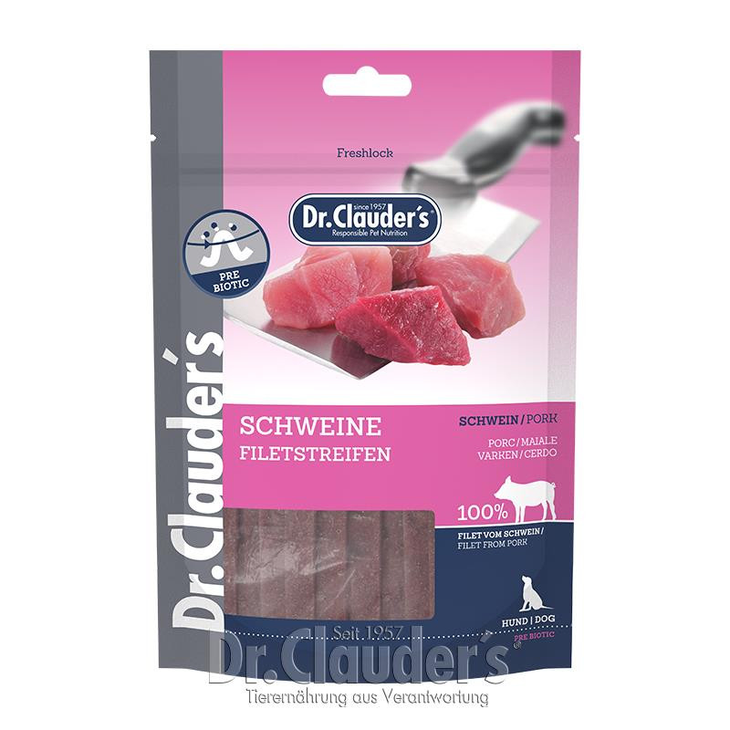 Dr. Clauders Dog Snack Schwein Filetstreifen 80g