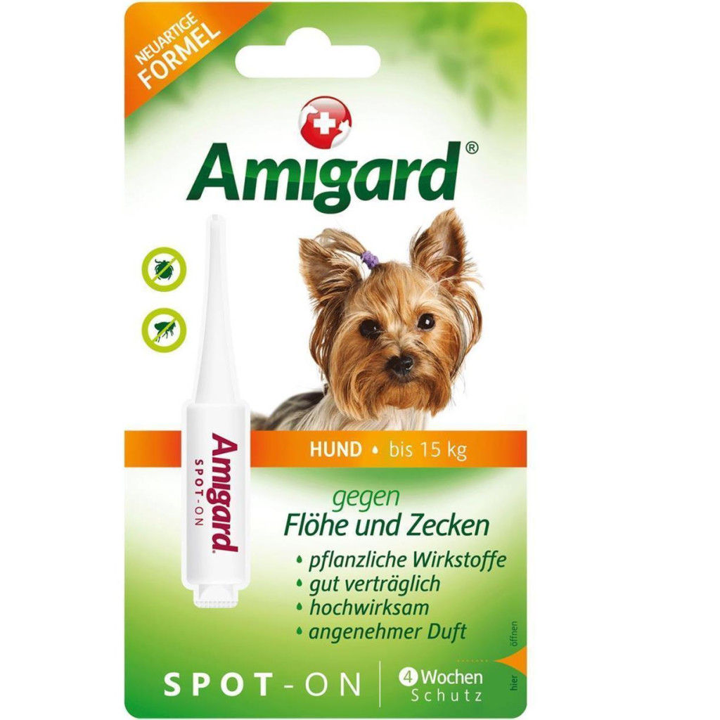 Amigard Spot-on Hund für Hunde bis 15kg 3x2 ml