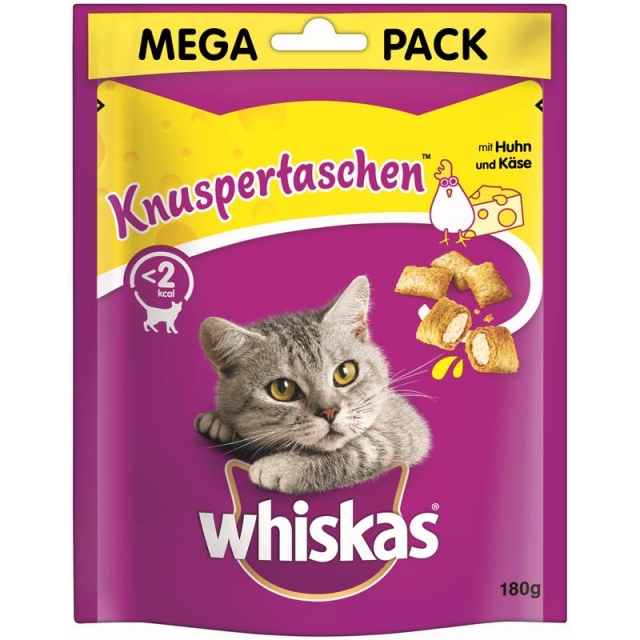 Whiskas Snack Knuspertaschen Huhn & Käse 180g