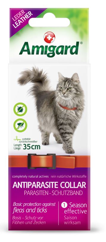 Amigard Parasiten-Schutzband Katze 35cm Leder