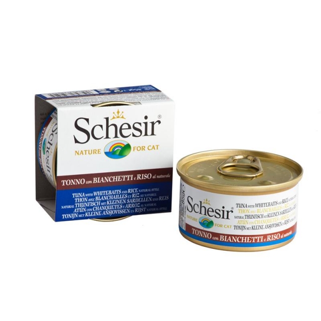 Schesir Cat Natural Thunfisch & Sardellen Reis85g