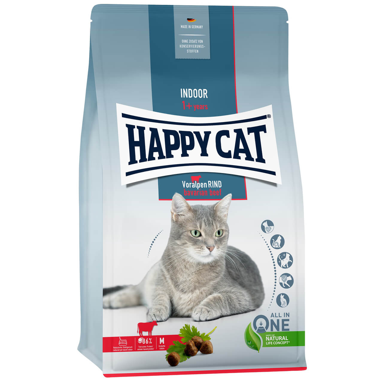 Happy Cat Indoor Adult Voralpen Rind 4 kg