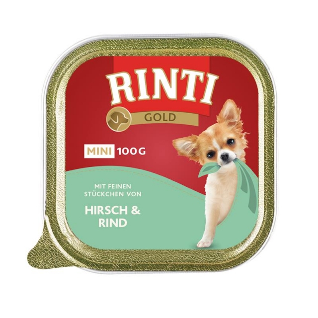 Rinti Schale Gold Mini Hirsch & Rind 100g