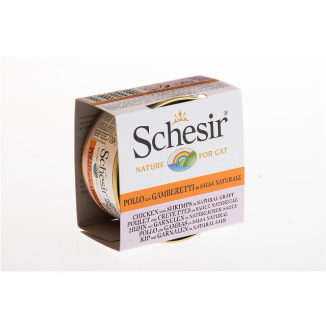 Schesir Cat Dose Huhn&Garnelen in Sauce 70g