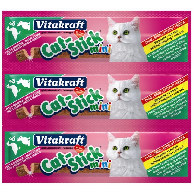Vitakraft Cat-Stick mini Ente & Kaninchen Inhalt: 3 Stück