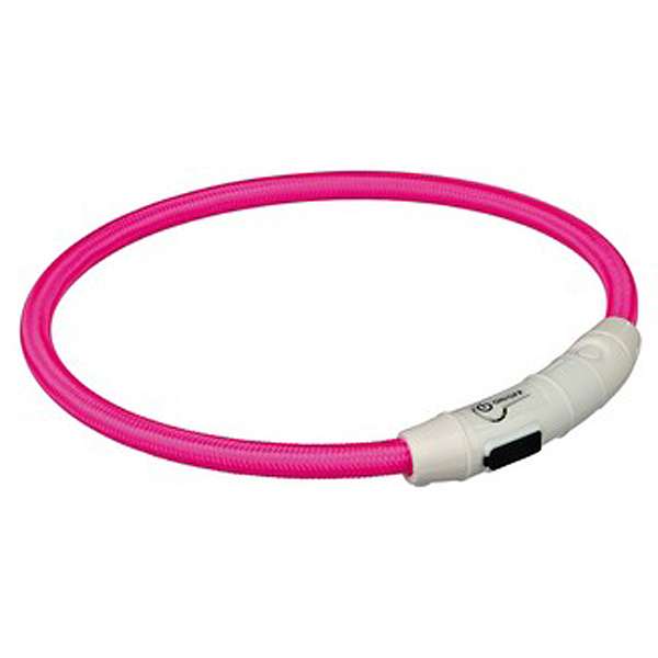 Trixie Flash Leuchtring USB pink XS-XL 70 cm / 10 mm