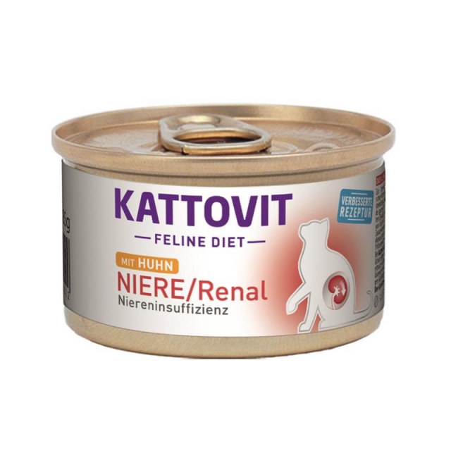 Kattovit Dose Feline Diet Niere/Renal mit Huhn bei Niereninsuffizienz 85g