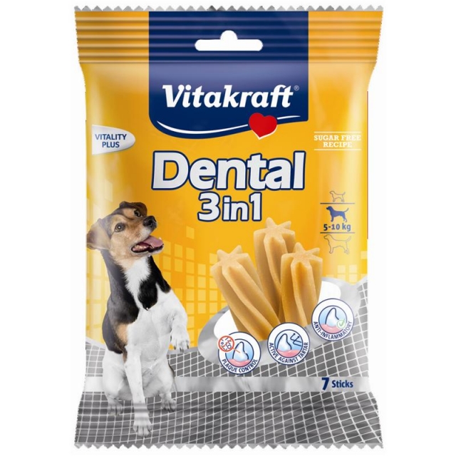 Vitakraft Dental 3 in 1 Größe: S, 5 - 10 kg, 7 Sticks
