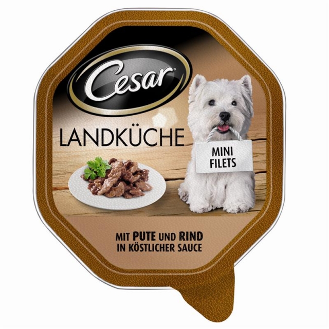 Cesar Schale Landküche mit Pute & Rind in köstlicher Sauce 150g