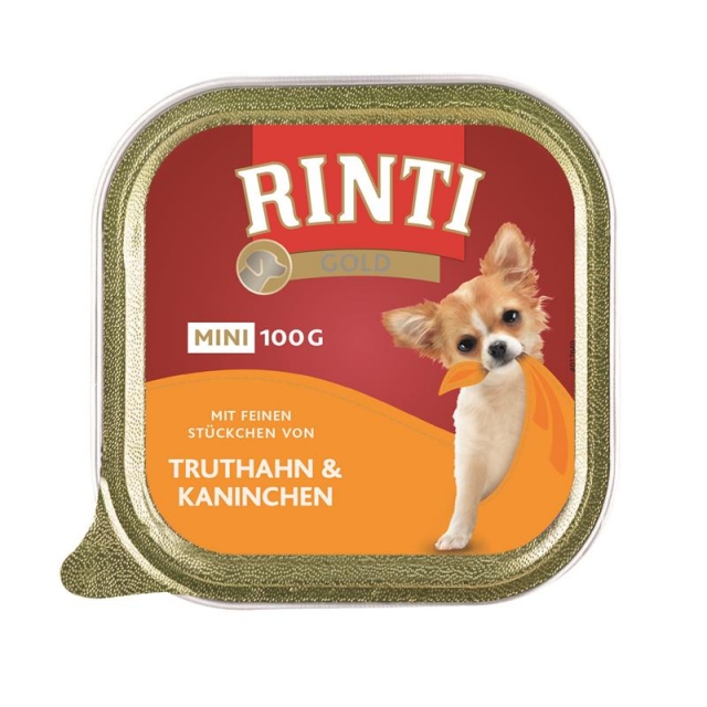 Rinti Schale Gold Mini Truthahn & Kaninchen 100g